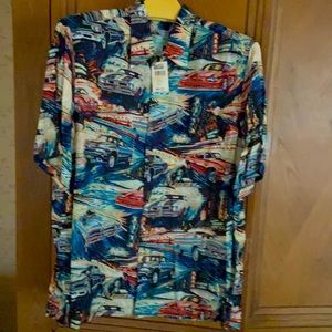 Reyn Spooner casual shirt—Chevrolet theme with Super Sport Chevy